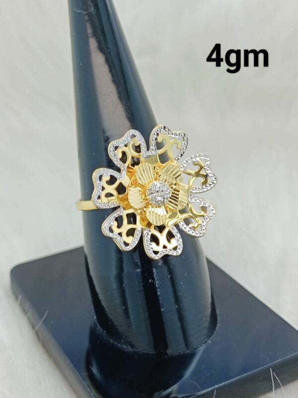 heart shape flower ring